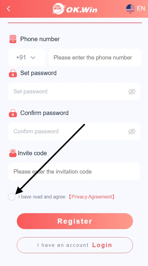 tick the confirm button